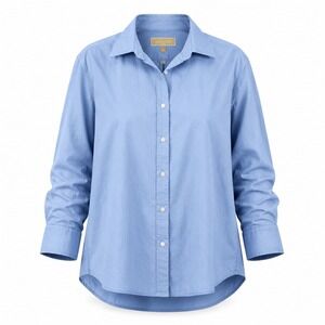 Michael Kors Button Down XL Cotton Classic Preppy Business Casual Blue Shirt